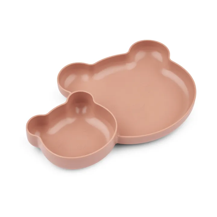 Assiette à compartiments Magus Bear Divider 2 pièces - Pale tuscany - Liewood