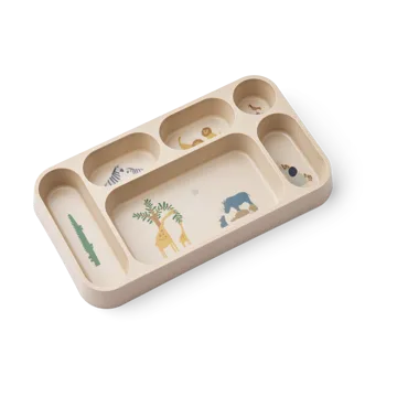 Assiette avec 6 compartiments Mosu 17x30 cm - All together-Sandy - Liewood