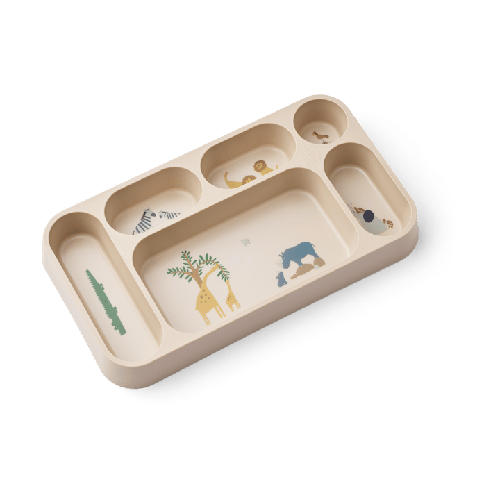 Assiette avec 6 compartiments Mosu 17x30 cm - All together-Sandy - Liewood
