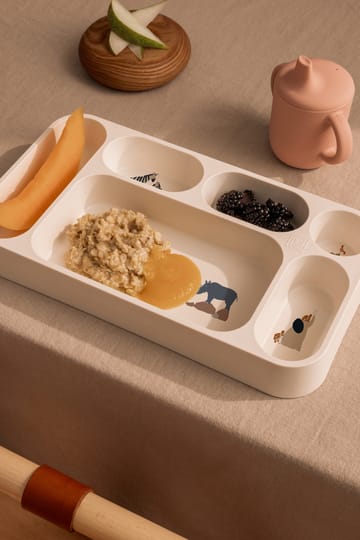 Assiette avec 6 compartiments Mosu 17x30 cm - All together-Sandy - Liewood