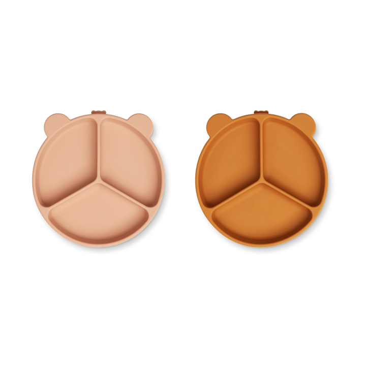 Assiette compartimentée Stacy Lot de 2 - Mustard-tuscany rose mix - Liewood