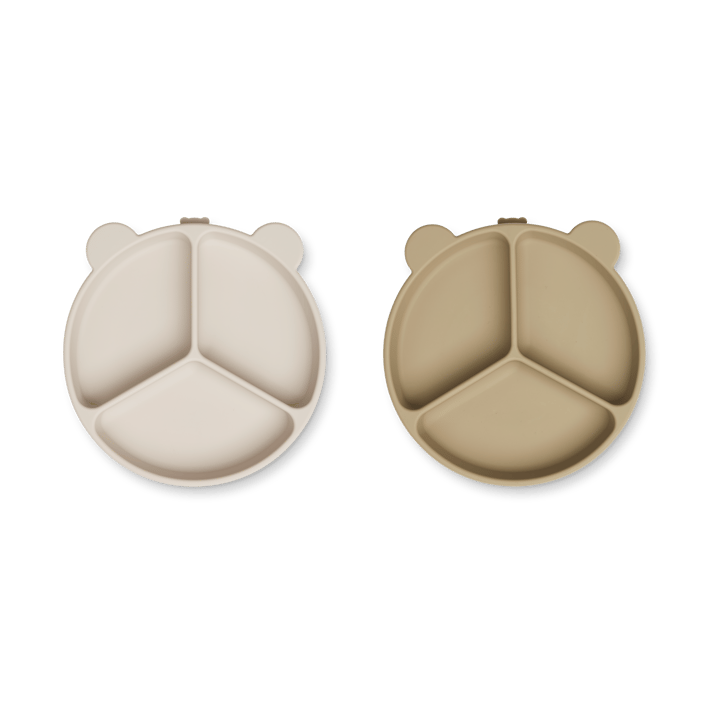 Assiette compartimentée Stacy Lot de 2 - Sandy-Oat - Liewood