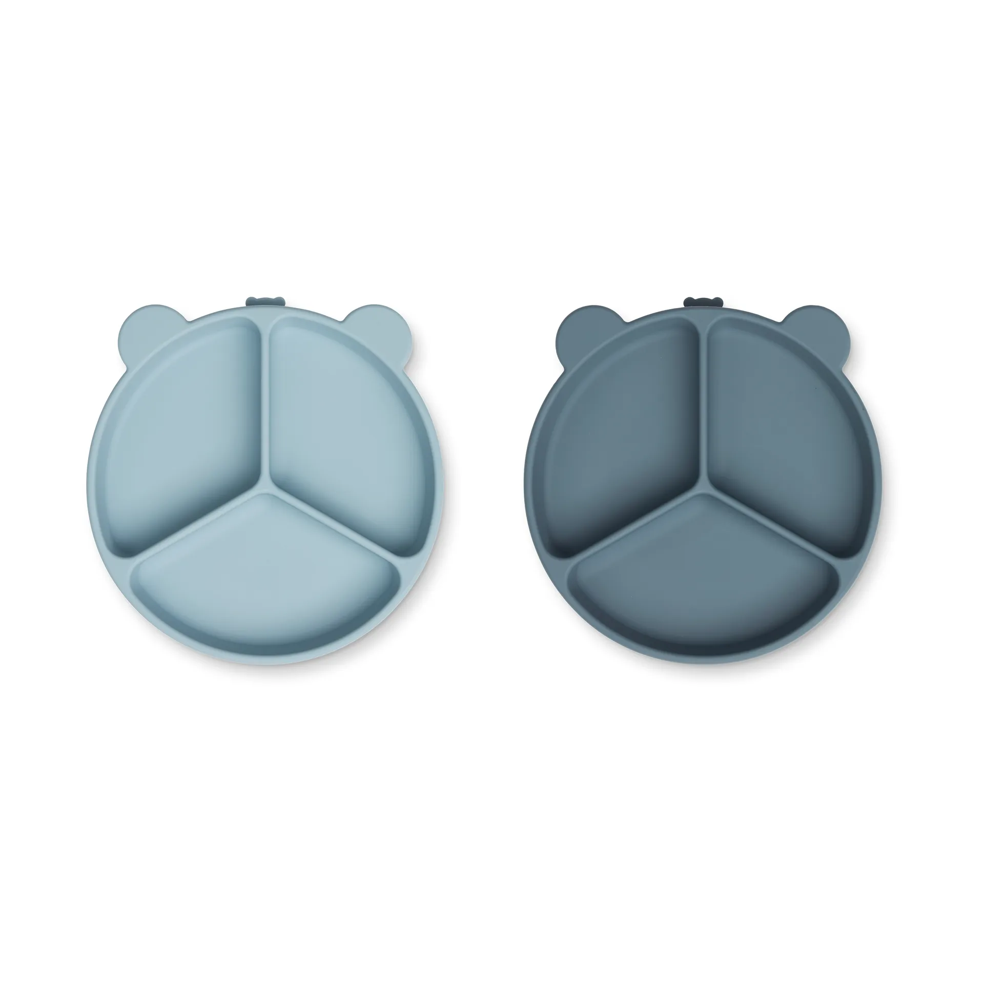 Assiette compartimentée Stacy Lot de 2, Sea blue-Whale blue Liewood