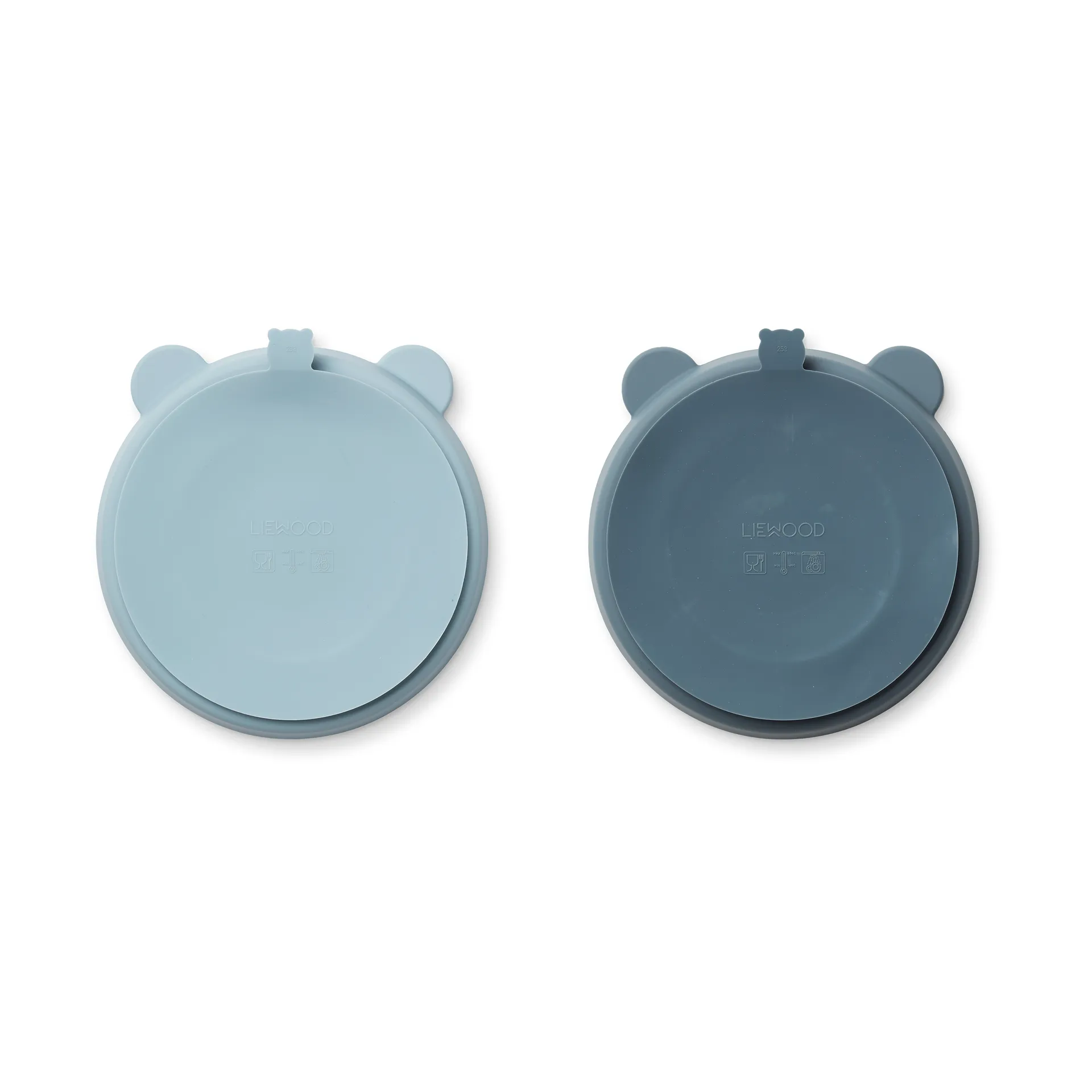 Assiette compartimentée Stacy Lot de 2, Sea blue-Whale blue Liewood