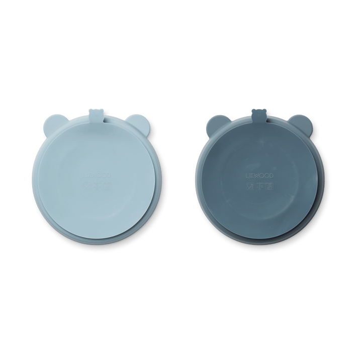 Assiette compartimentée Stacy Lot de 2, Sea blue-Whale blue Liewood