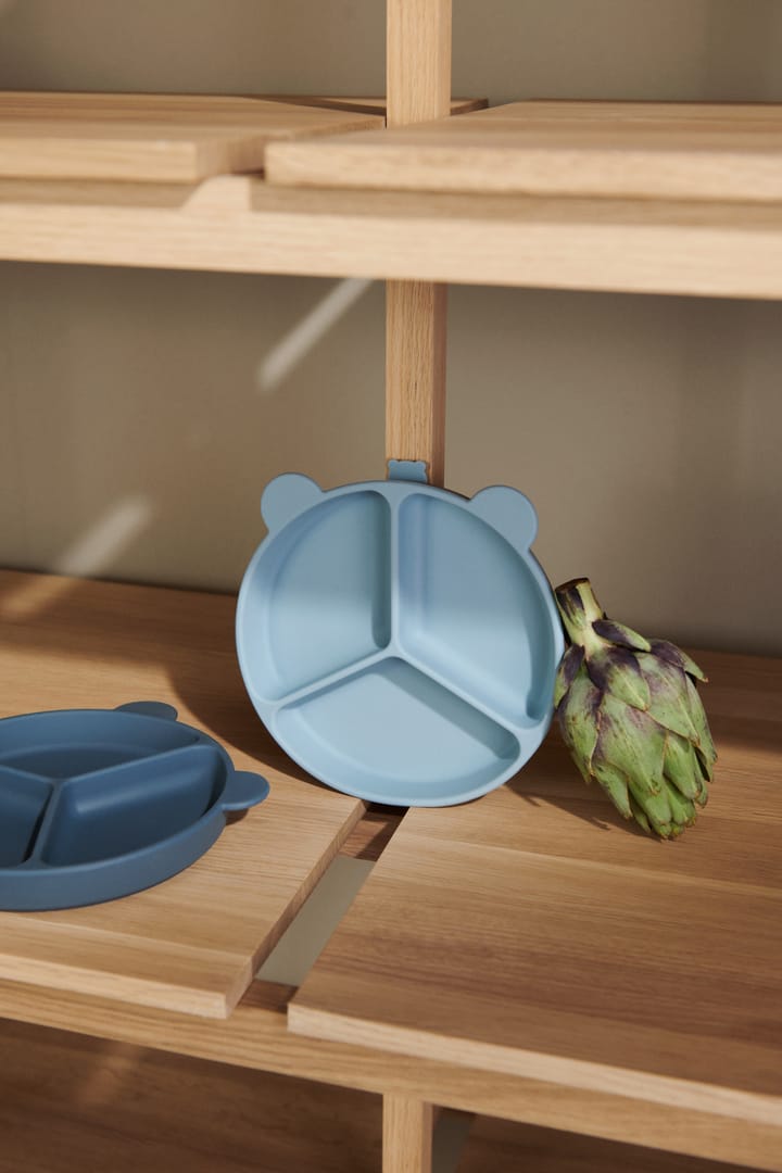 Assiette compartimentée Stacy Lot de 2, Sea blue-Whale blue Liewood