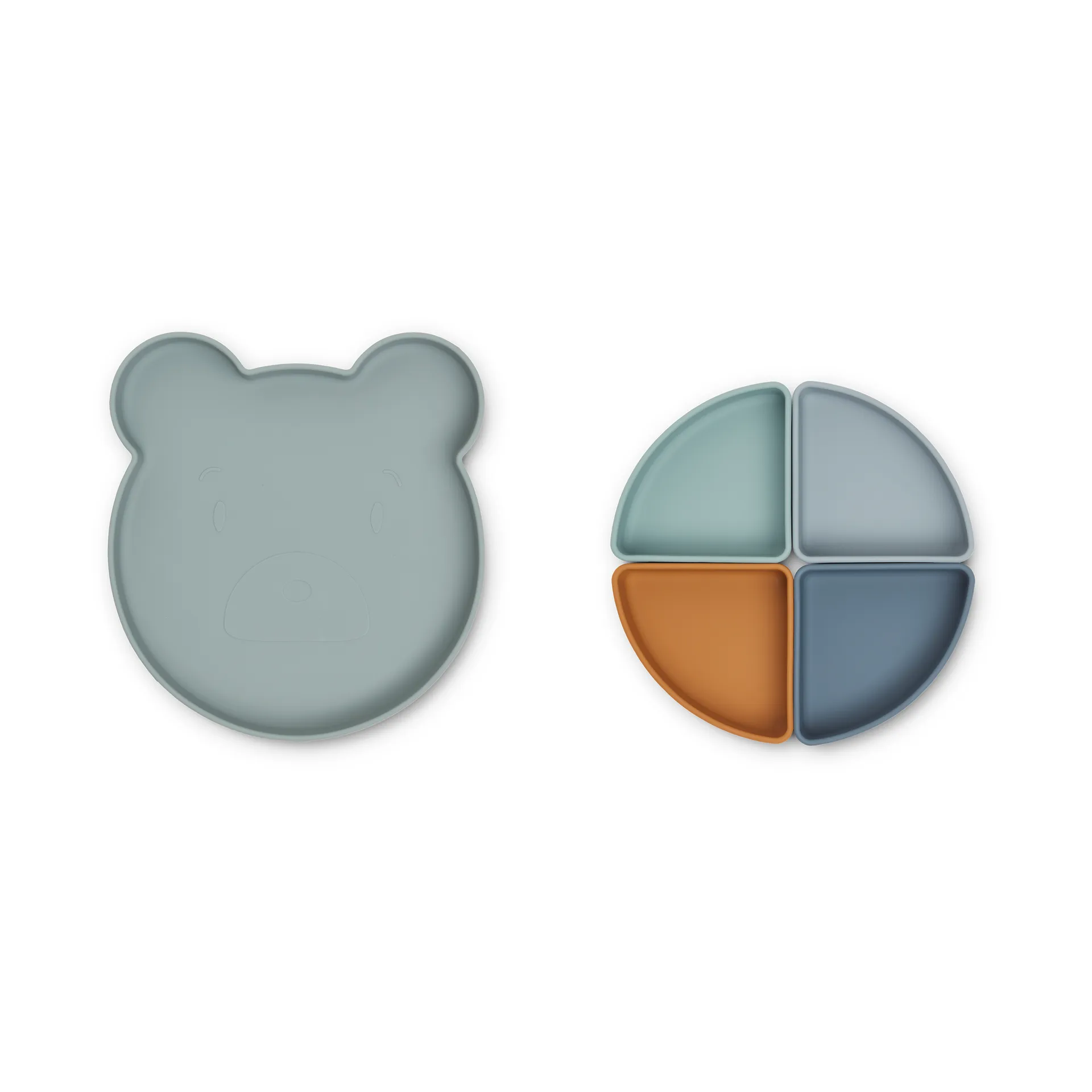 Assiette enfant Arne + 4 bols, Mr bear blue fog multi mix Liewood