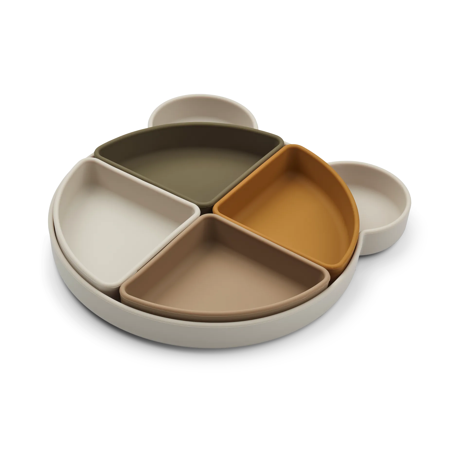 Assiette enfant Arne + 4 bols, Mr bear sandy multi mix Liewood