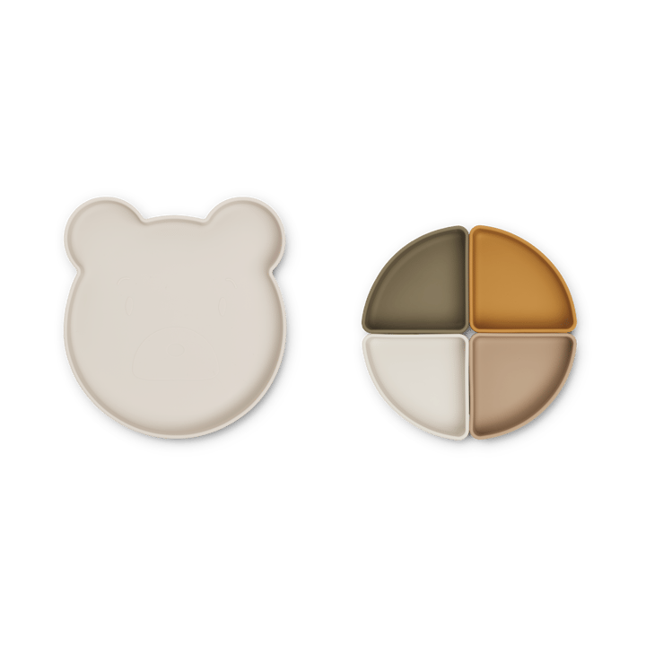 Assiette enfant Arne + 4 bols, Mr bear sandy multi mix Liewood