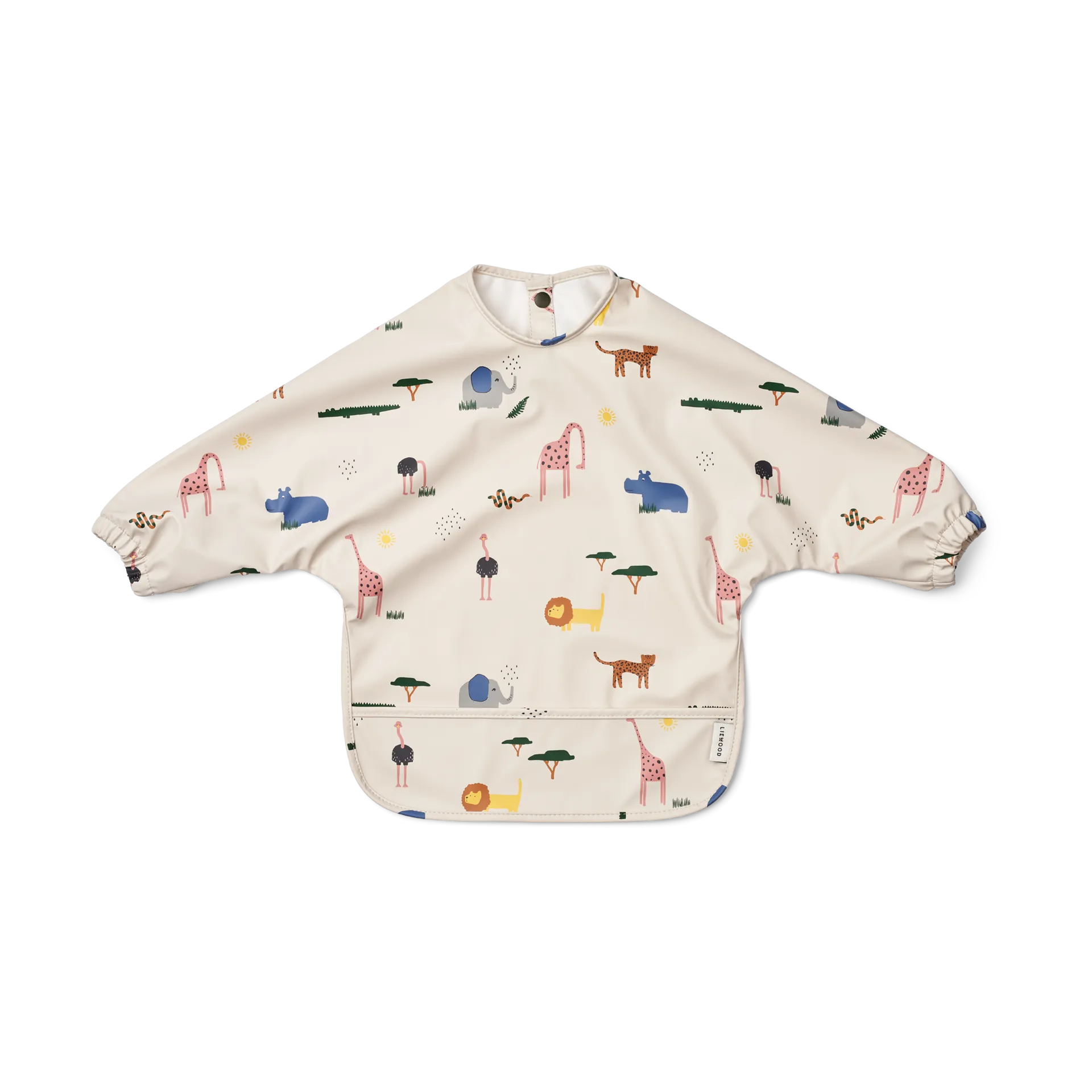 Bavoir à manches Merle, Safari sandy mix Liewood