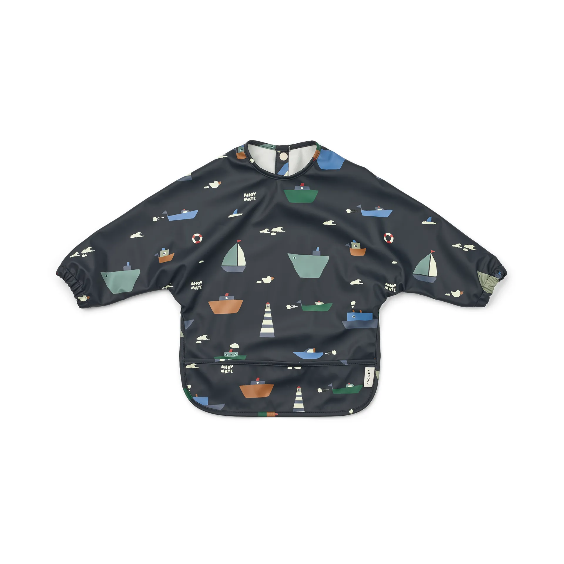 Bavoir à manches Merle, Sailing-classic navy Liewood