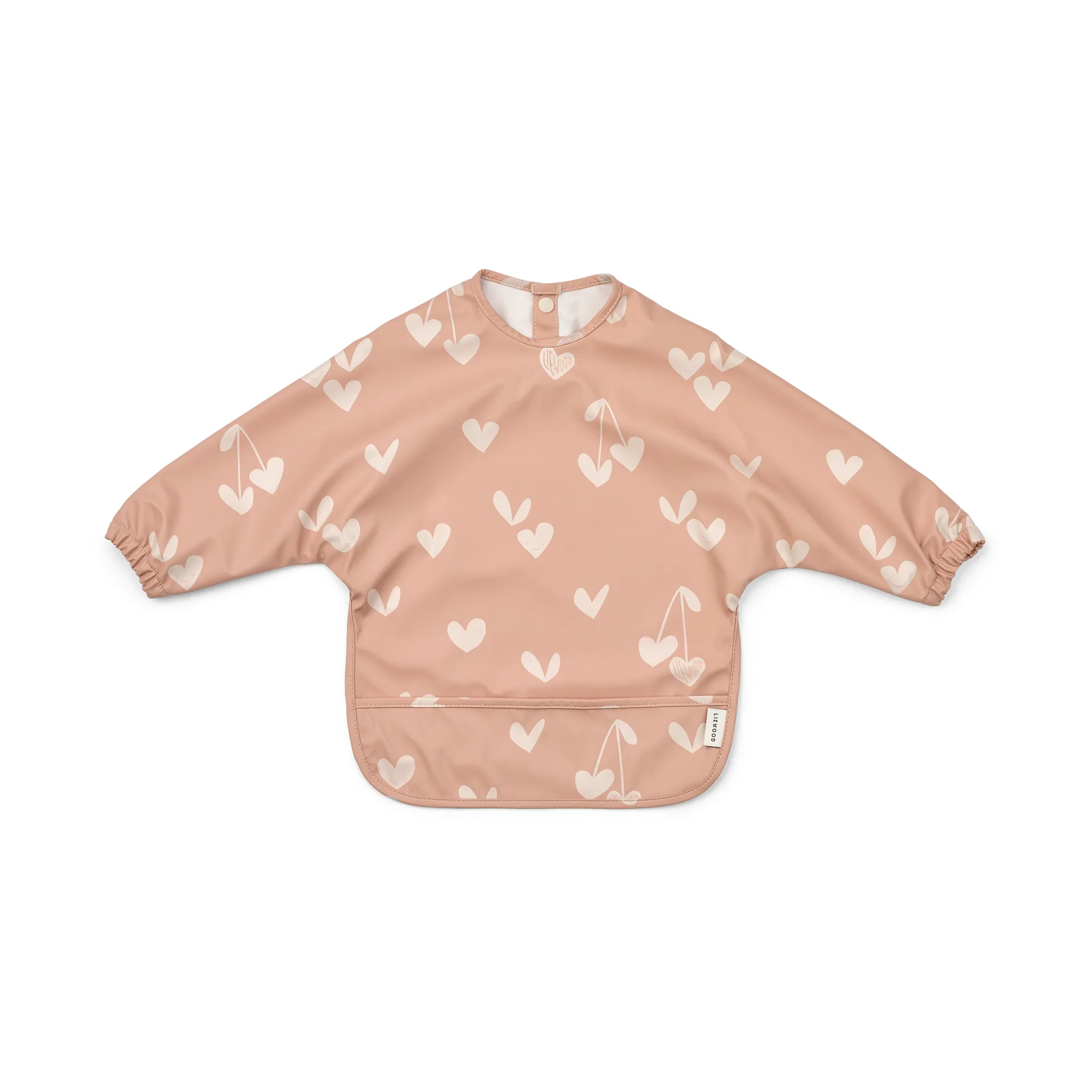 Bavoir à manches Merle, Sweethearts-pale tuscany Liewood