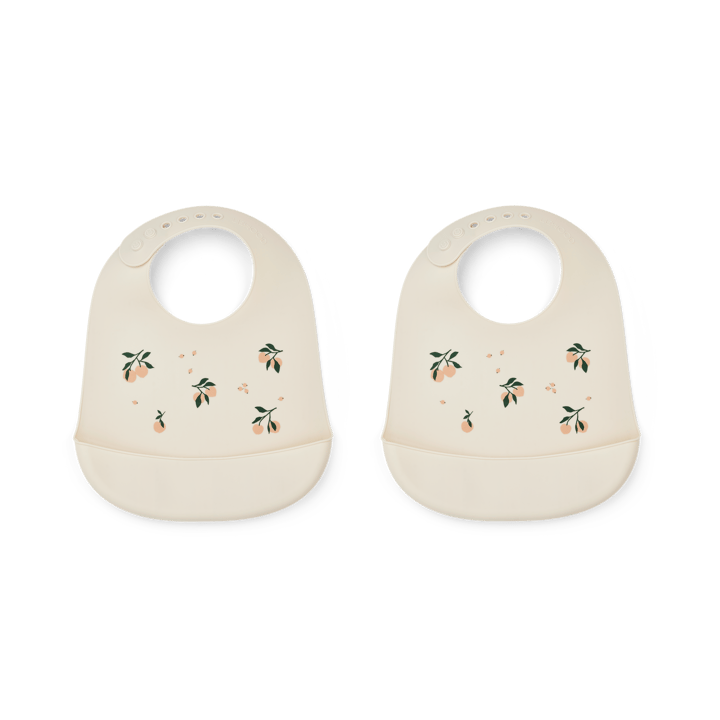 Bavoir en silicone Tilda Lot de 2 - Peach-Sea shell mix - Liewood