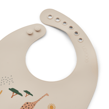 Bavoir en silicone Tilda Lot de 2 - Safari sandy mix - Liewood