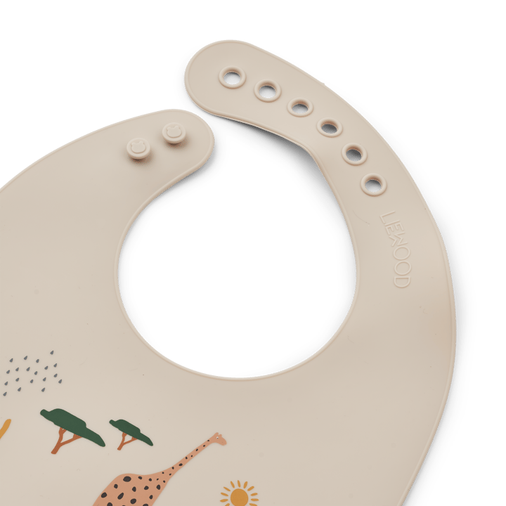 Bavoir en silicone Tilda Lot de 2, Safari sandy mix Liewood