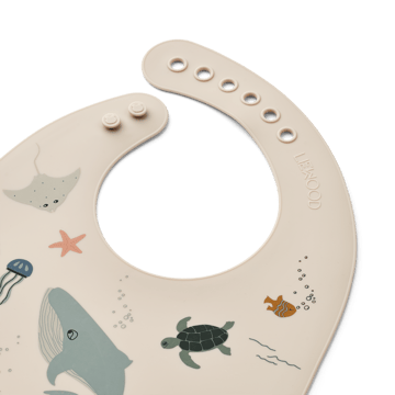 Bavoir en silicone Tilda Lot de 2 - Sea creature-Sandy - Liewood