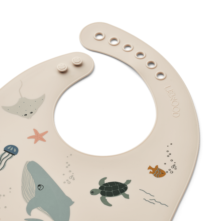 Bavoir en silicone Tilda Lot de 2, Sea creature-Sandy Liewood