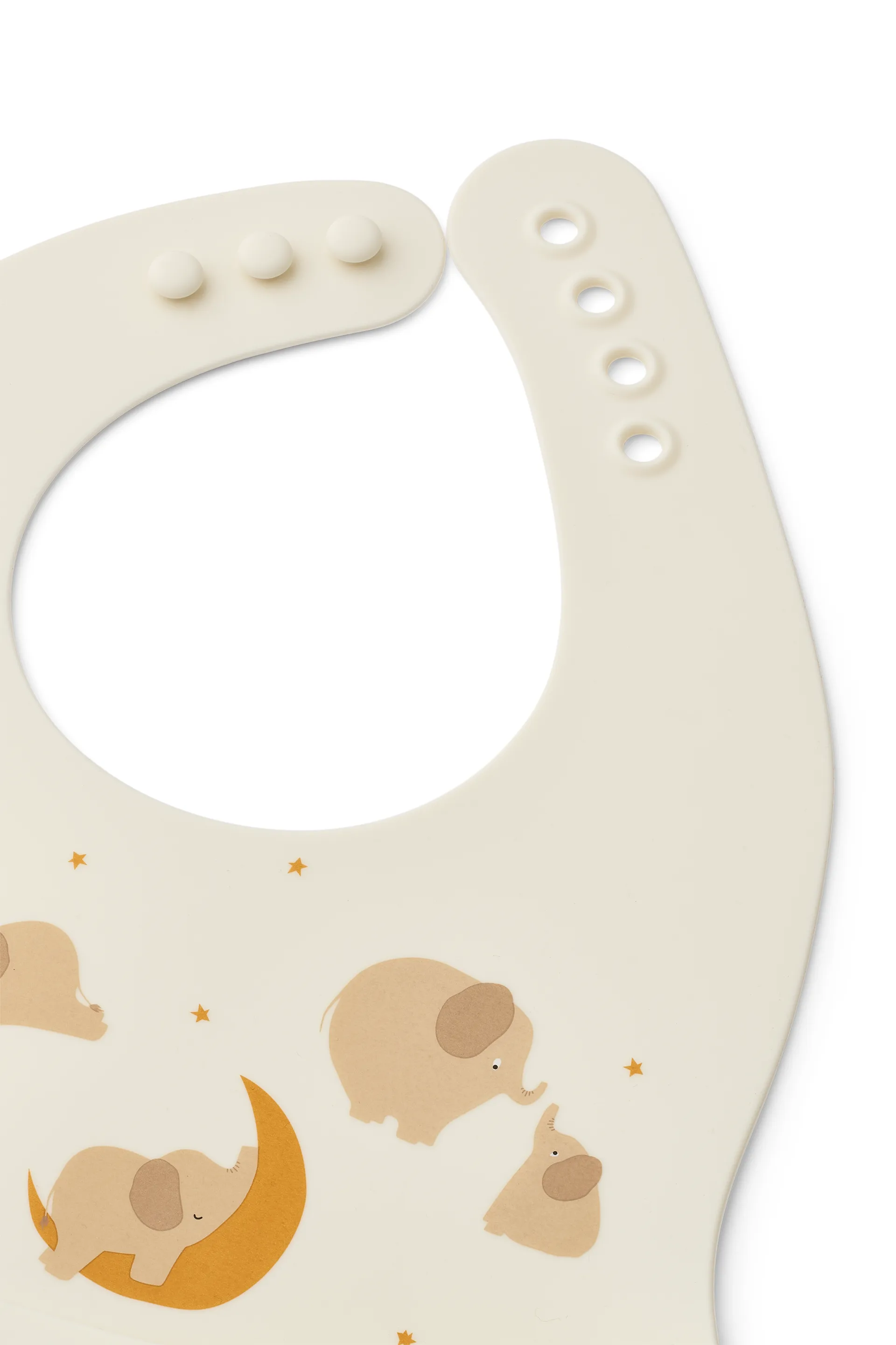 Bavoirs imprimés Ember 2 pièces, Elephant-Creme de la creme Liewood