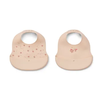 Bavoirs imprimés Ember 2 pièces - Mini Butterfly-apple blossom - Liewood