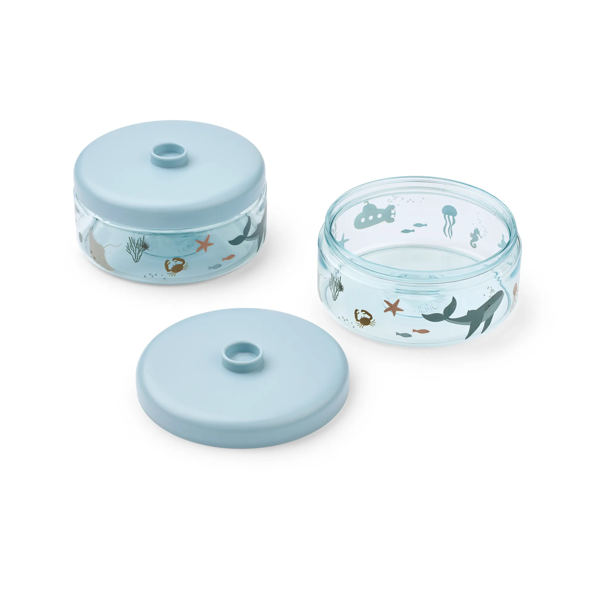 Bocaux alimentaires pour enfants Dominique 500 ml 2 pièces, Sea creature-sandy Liewood