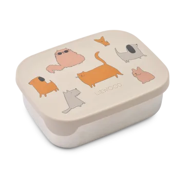 Boîte à lunch Arthur 13,5x17 cm - Cats and Dogs-Sandy - Liewood
