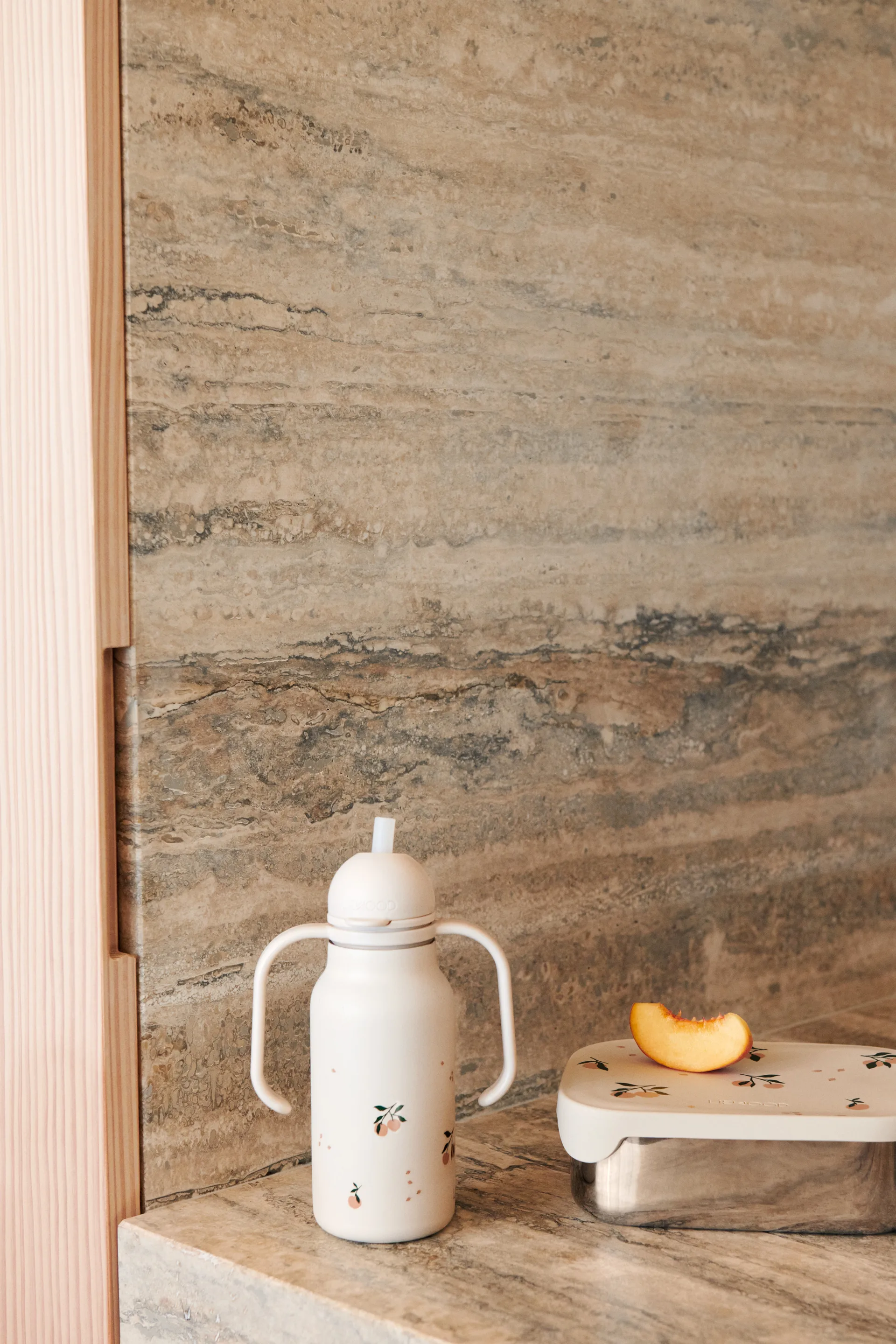 Boîte à lunch Arthur 13,5x17 cm, Peach-Sea shell mix Liewood