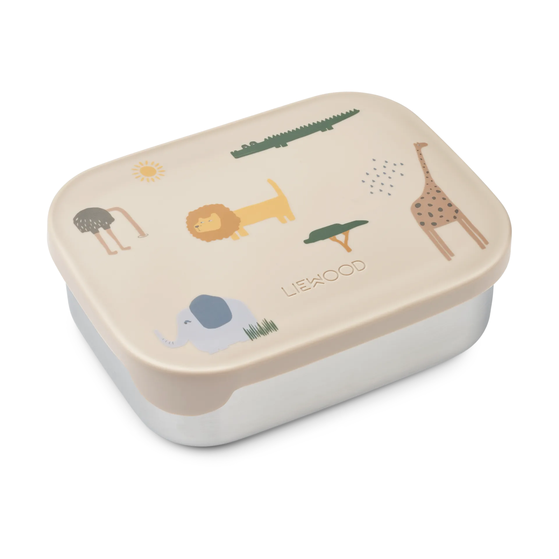 Boîte à lunch Arthur 13,5x17 cm, Safari sandy mix Liewood