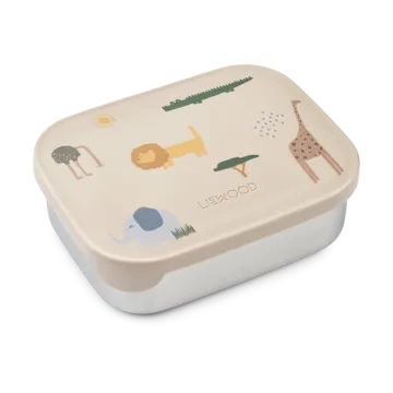 Boîte à lunch Arthur 13,5x17 cm - Safari sandy mix - Liewood