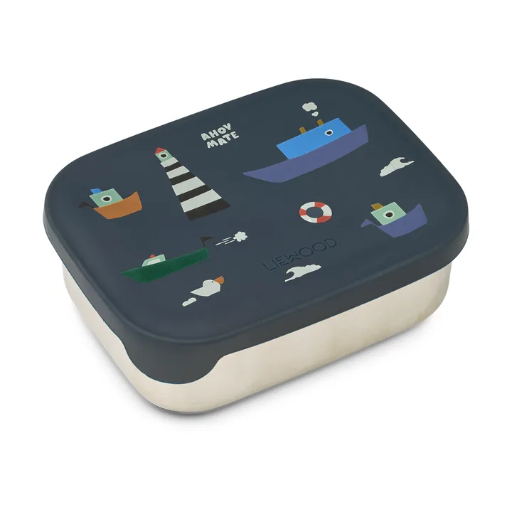 Boîte à lunch Arthur 13,5x17 cm - Sailing-classic navy - Liewood
