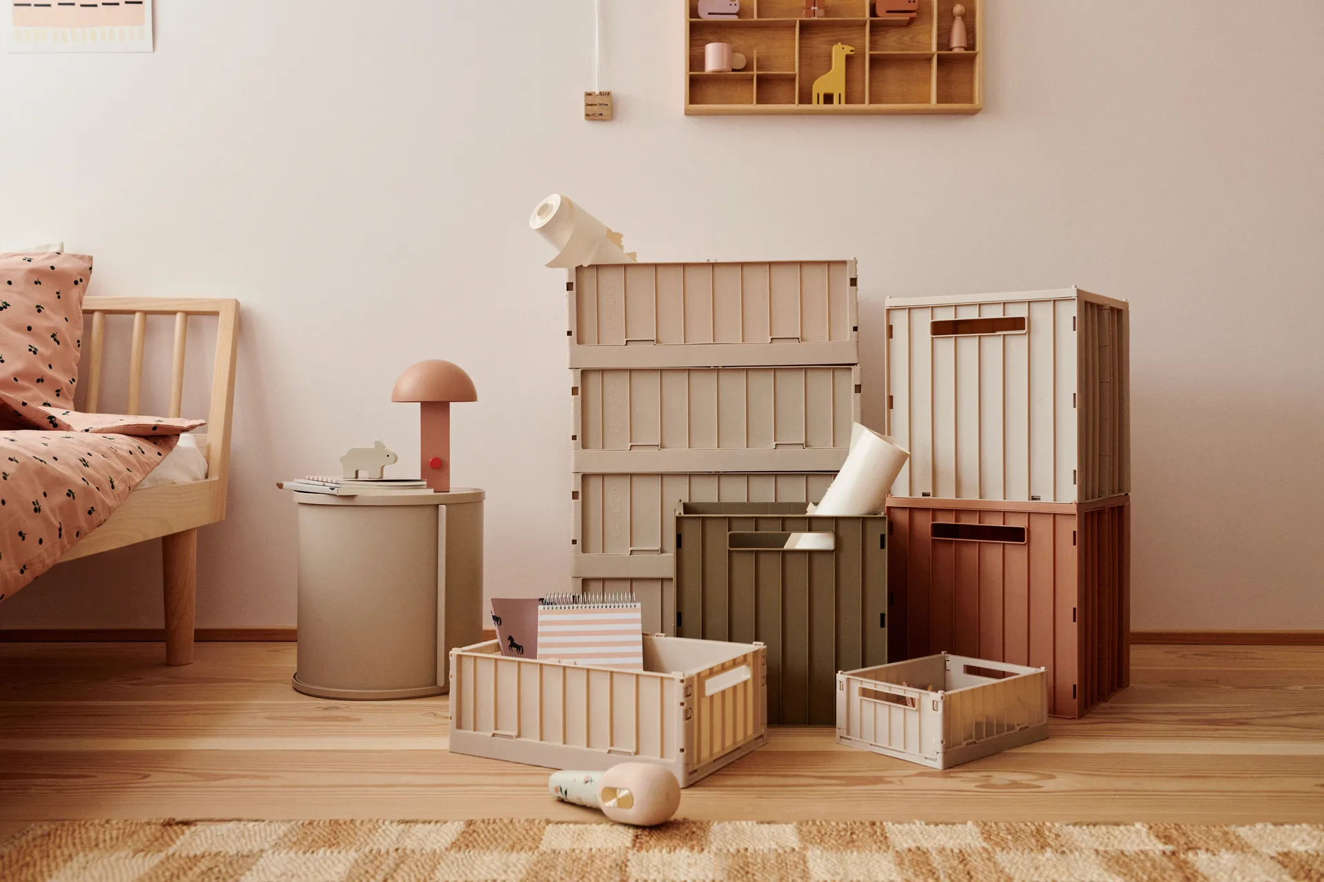 Boîte de rangement avec couvercle Elijah 31x31 cm, Oat Liewood