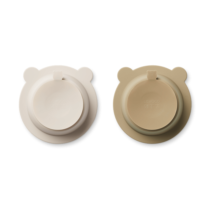 Bol avec ventouse Peony Ø16 cm lot de 2, Sandy-Oat Liewood