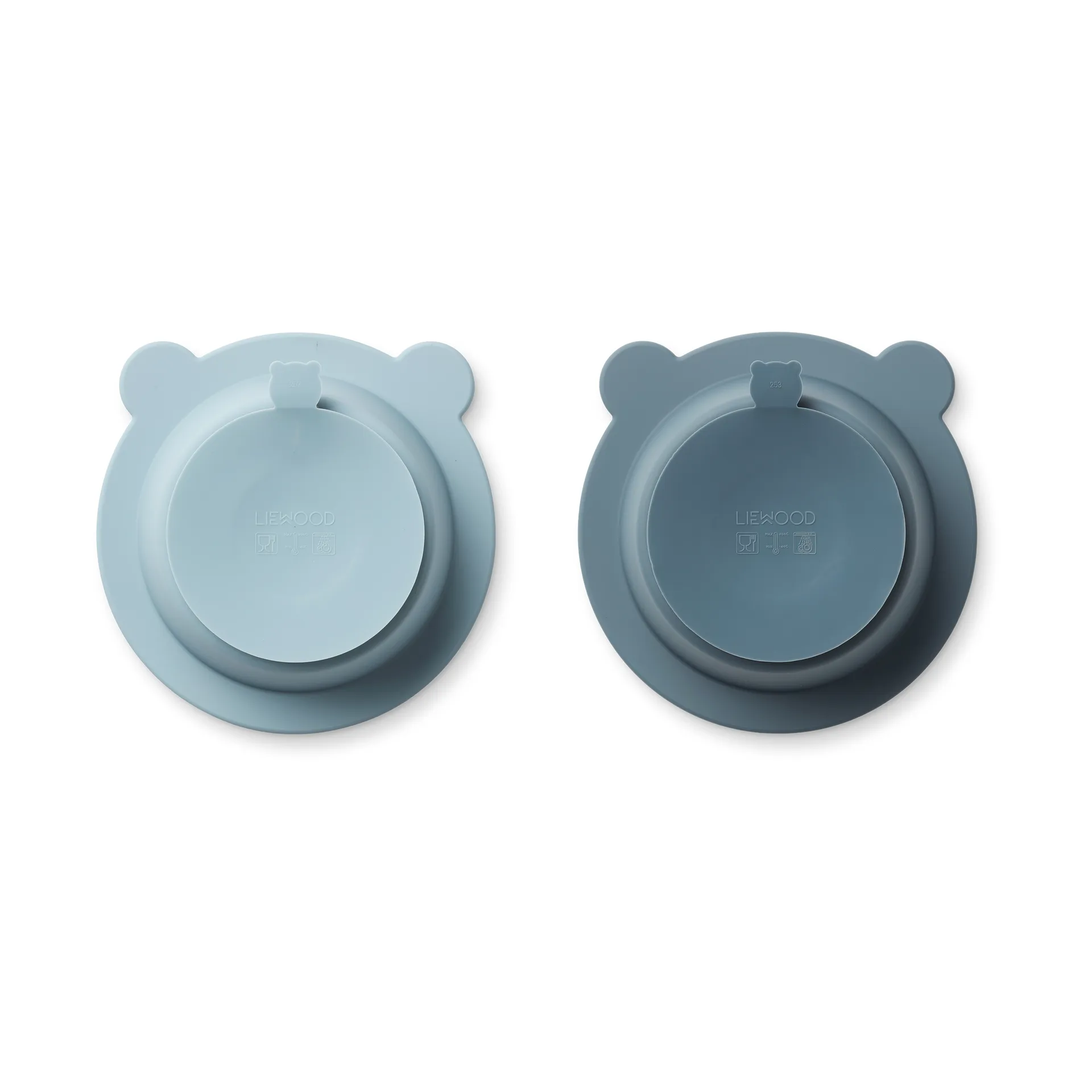 Bol avec ventouse Peony Ø16 cm lot de 2, Sea blue-Whale blue Liewood