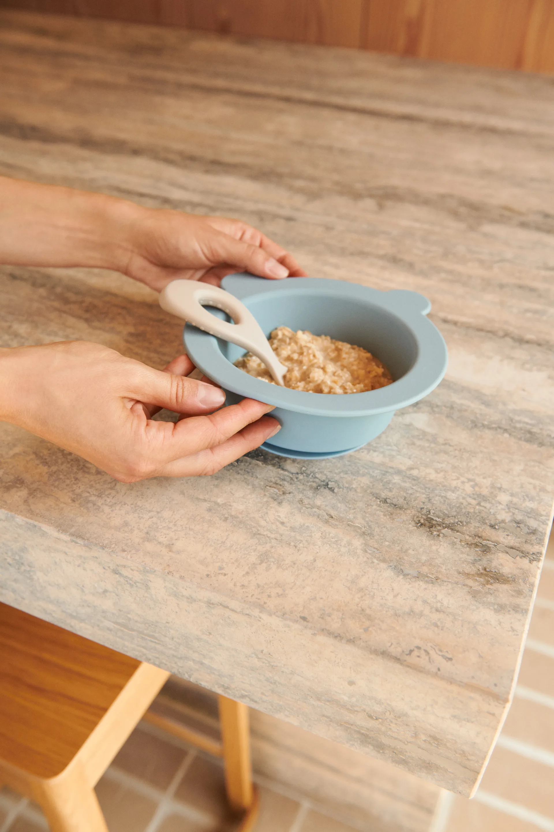 Bol avec ventouse Peony Ø16 cm lot de 2, Sea blue-Whale blue Liewood