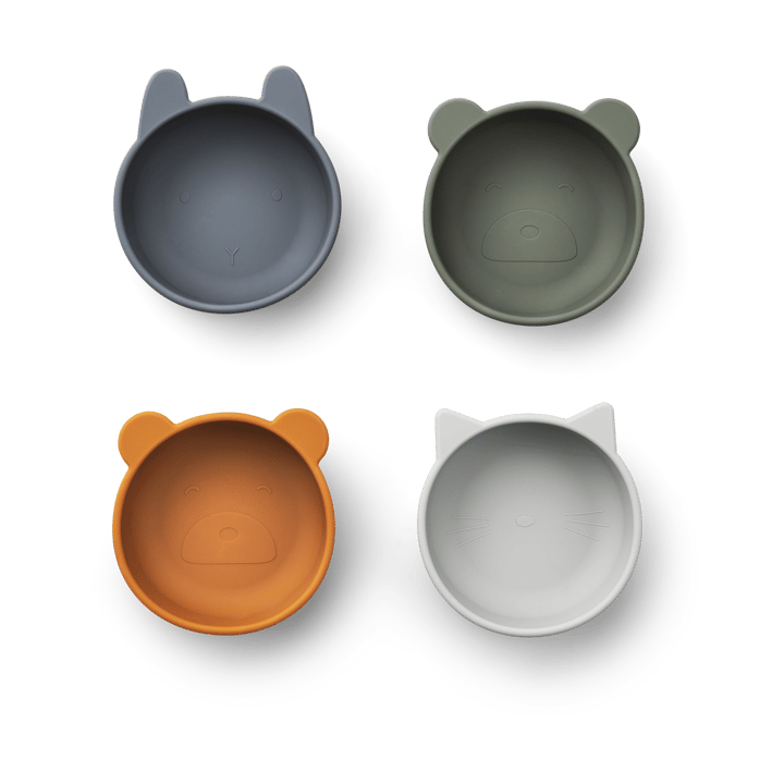 Bol en silicone Iggy 4 pièces - Blue mix - Liewood