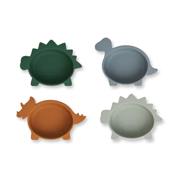 Bol en silicone Iggy 4 pièces - Dino blue multi mix - Liewood