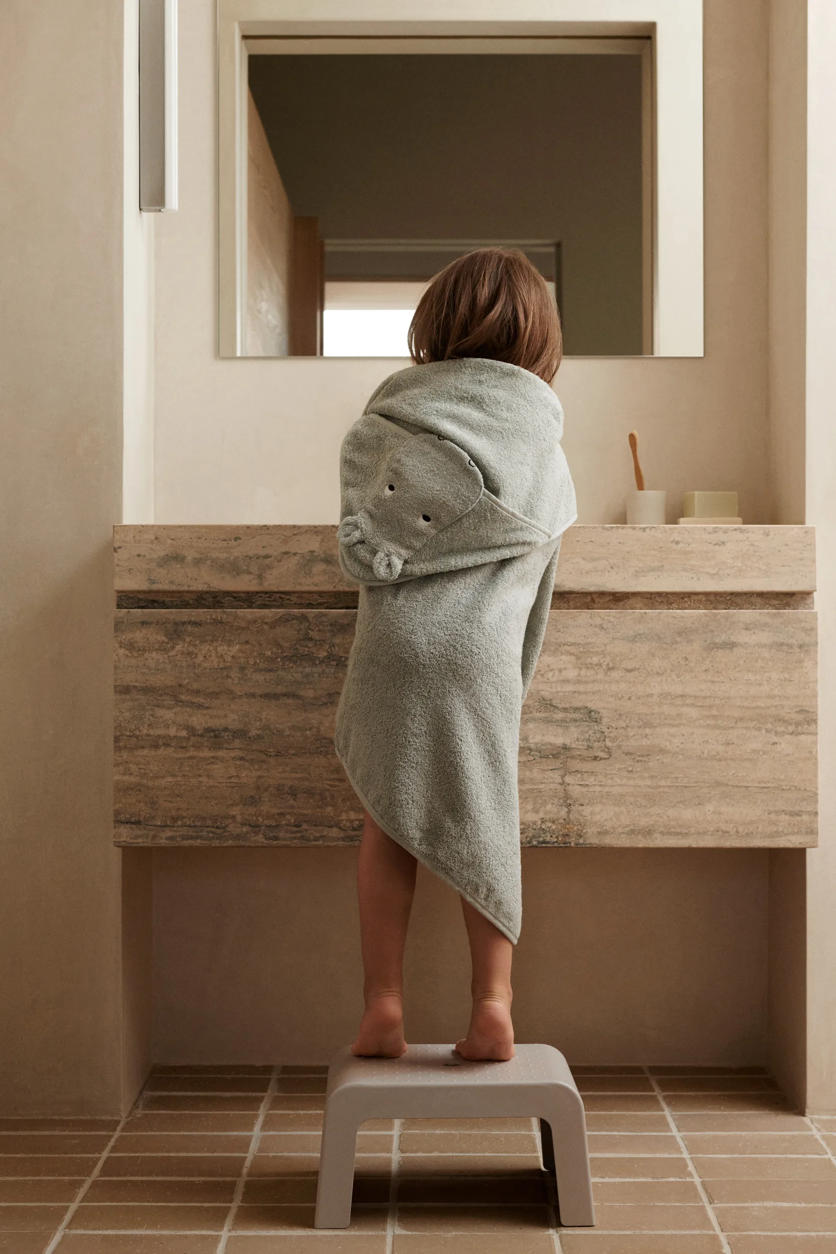 Cape de bain Albert 70x70 cm, Hippo dove blue Liewood