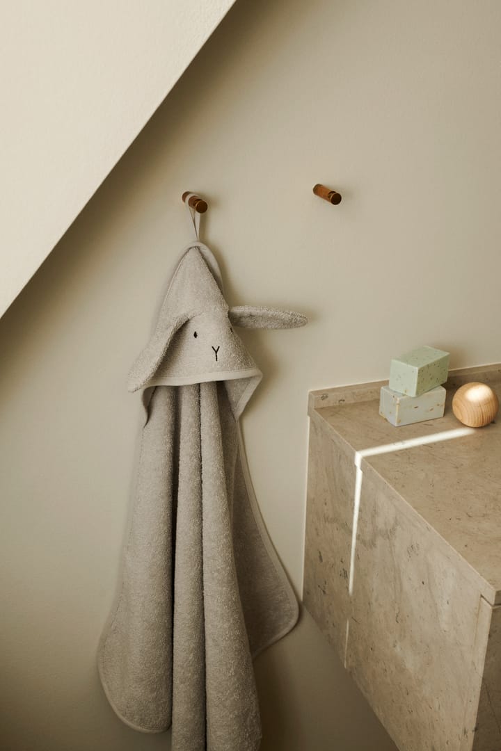 Cape de bain Albert 70x70 cm, Rabbit dumbo grey Liewood