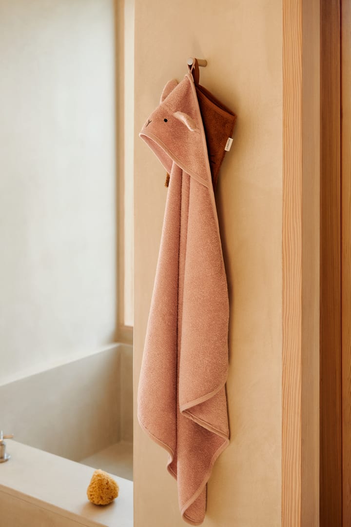 Cape de bain Albert 70x70 cm, Rabbit rose Liewood