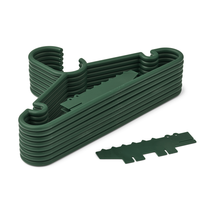 Cintres crocodile Falton lot de 8, Garden green Liewood