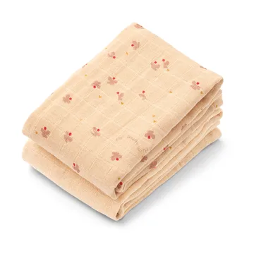 Couverture en mousseline Lewis Lot de 2 65x65 cm - Mini butterfly-apple blossom mix - Liewood