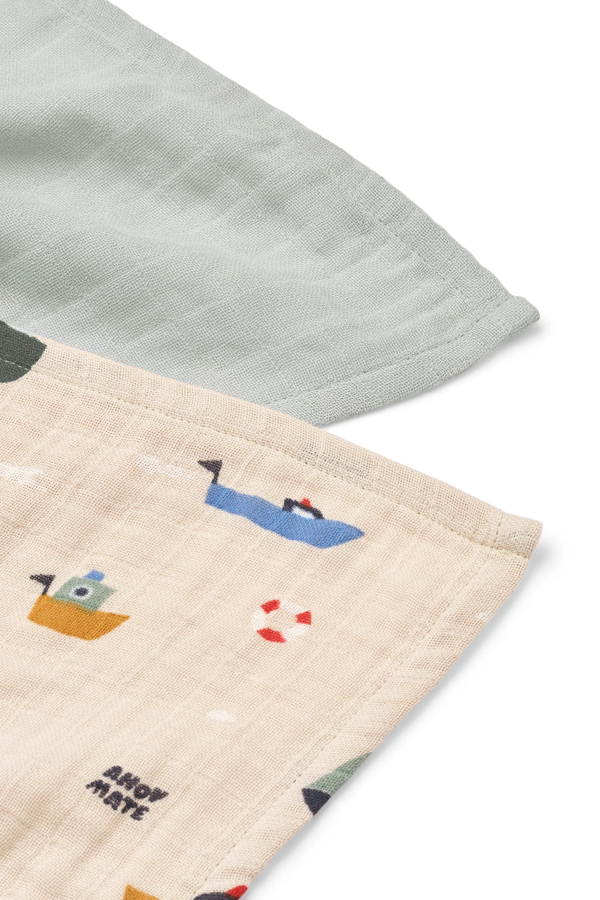 Couverture en mousseline Lewis Lot de 2 65x65 cm, Sailing-dove blue mix Liewood