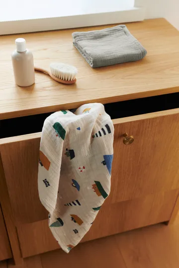 Couverture en mousseline Lewis Lot de 2 65x65 cm - Sailing-dove blue mix - Liewood