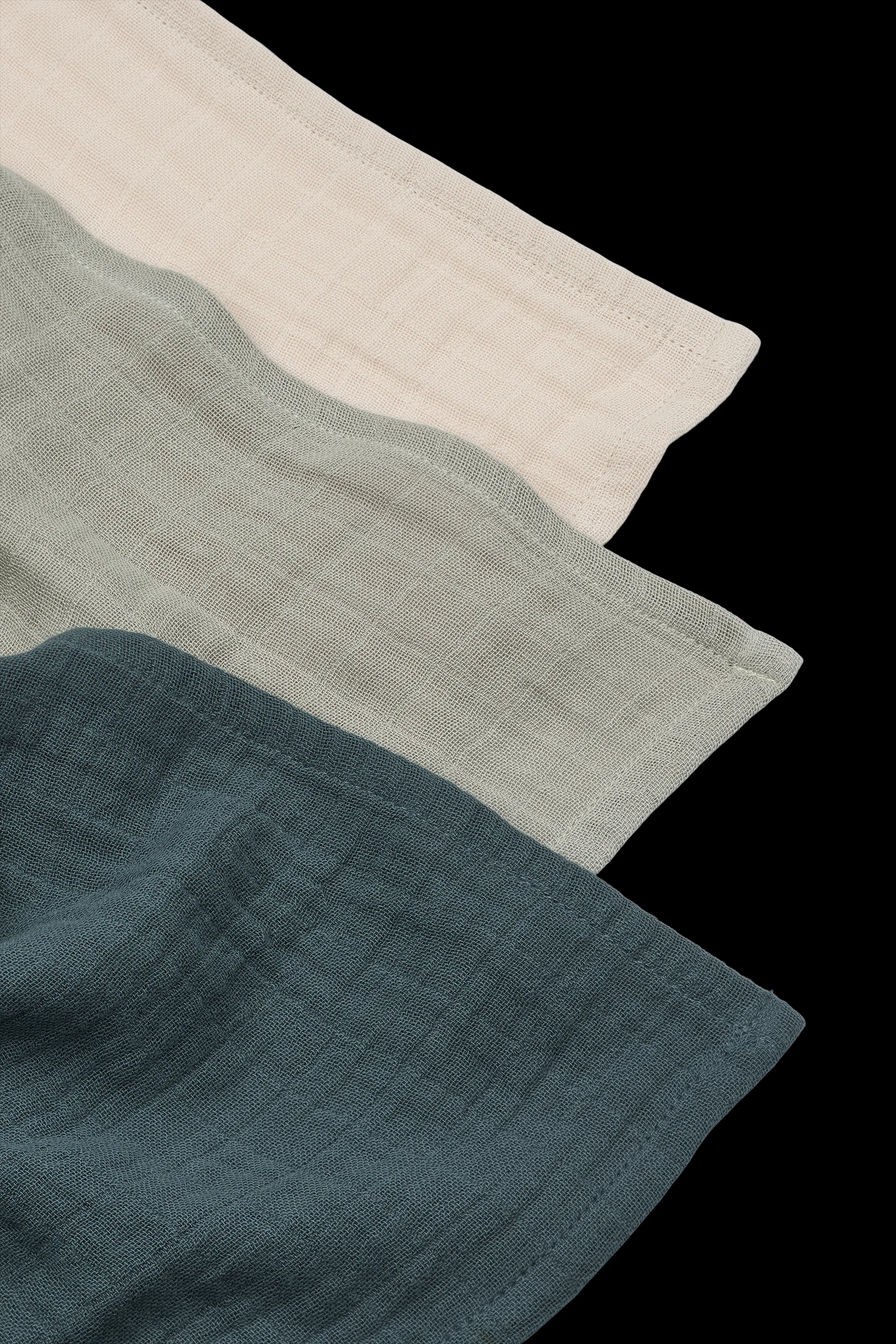 Couverture en mousseline Lewis Lot de 3 65x65 cm, Dove blue mix Liewood