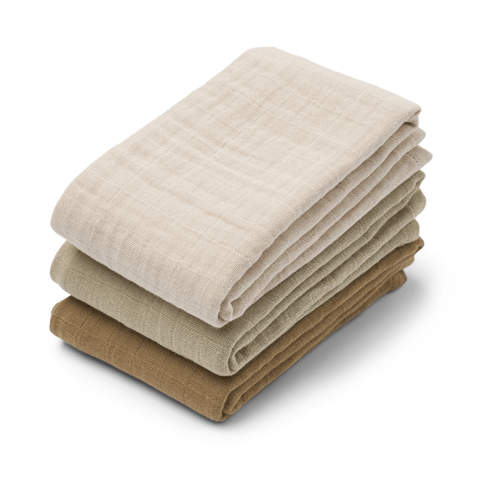 Couverture en mousseline Lewis Lot de 3 65x65 cm - Sandy mix - Liewood