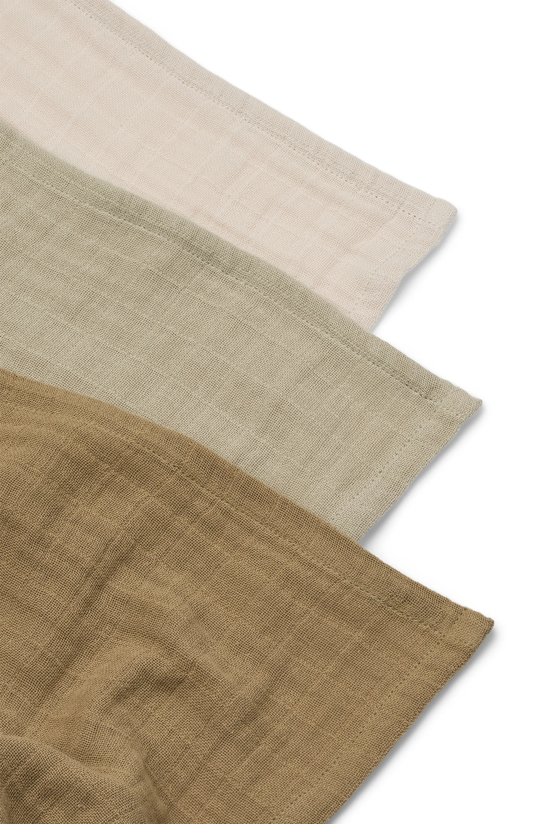 Couverture en mousseline Lewis Lot de 3 65x65 cm, Sandy mix Liewood