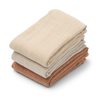 Couverture en mousseline Lewis Lot de 3 65x65 cm - Tuscany rose mix - Liewood