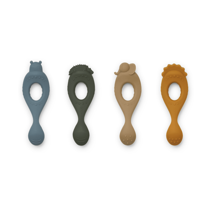 Cuillère Livia Lot de 4 - Safari-blue multi mix - Liewood