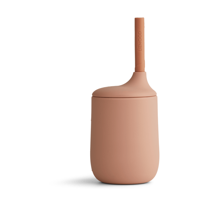 Gobelet avec paille Ellis 23 cl - Dark rose-terracotta mix - Liewood
