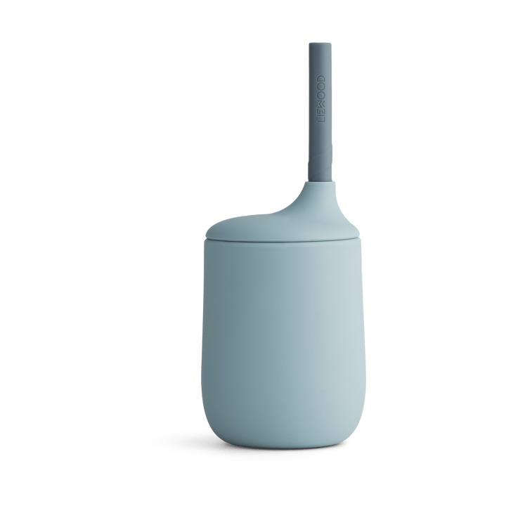 Gobelet avec paille Ellis 23 cl - Sea blue-blue wave mix - Liewood