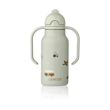 Gourde Kimmie 25 cl - Vehicles-Dove blue - Liewood